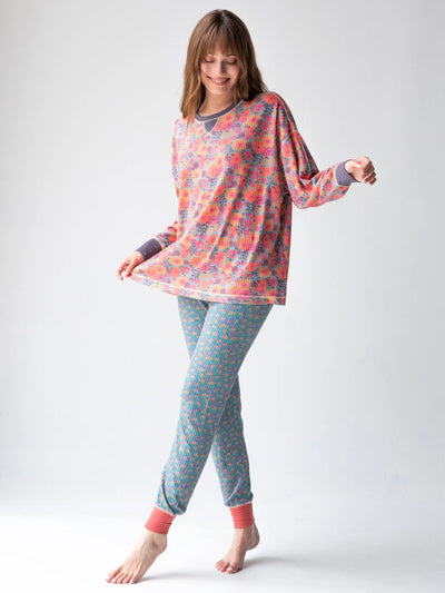 Mix & Match Waffle Pajama Top - Pink-view 1